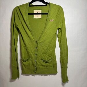 Y2K Grail RARE Hollister Mallcore Green Preppy Cardigan Bella Swan Twilight S